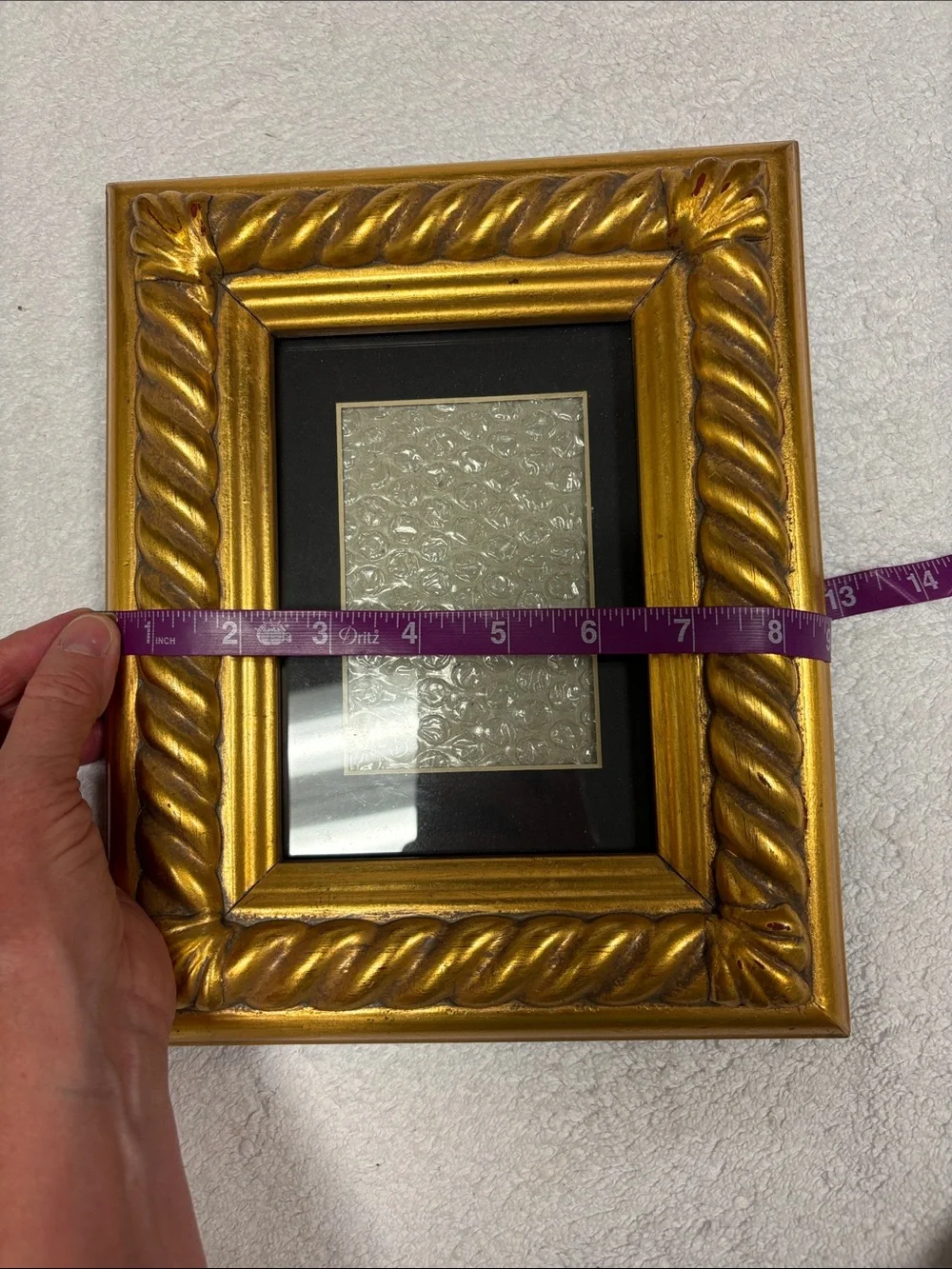 Artemis Design Co. Gold Rope-Edge Decorative distressed Picture Frame